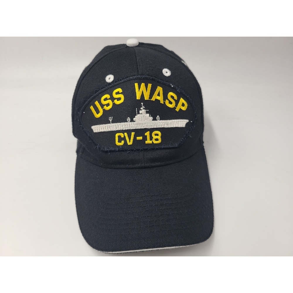 US Navy USS Wasp CV-18 Patch Strapback Adjustable Hat Cap United States Military